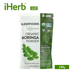 【POINT20倍★1/24 20:00〜1/29 1:59】MRM Nutrition モリンガ パウダー オーガニック 【 iHerb アイハーブ 公式 】 エムアールエム ニュートリション 有機 ワサビノキ 植物由来 植物性 スーパーフード サプリ サプリメント 粉末 240g