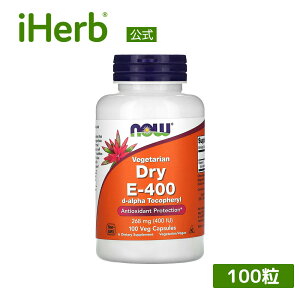 NOW Foods �h���C �r�^�~��E-400 �y iHerb �A�C�n�[�u ���� �z �i�E�t�[�Y �x�W�^���A�� �r�^�~��E �r�^�~�� �T�v�������g �T�v�� ���N�H�i �h�{�⏕�H�i �A���� �x�W�J�v�Z�� 268mg 400IU 100��