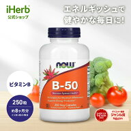 【15%OFFクーポン★4/14 20:00~4/20 23:59】NOW Foods ビタミンB-50 【 iHerb アイハーブ 公式 】 ナウフ…