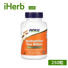 【6,000円以上購入で15%OFFクーポン★10/14 20:00~10/17 09:59】NOW Foods アシドフィルス菌 20億 【 iHerb アイハーブ 公式 】 ナウフーズ 乳酸菌 サプリメント サプリ プロバイオティクス プロバイオティック ラクトバチルス 植物性 植物性カプセル ベジカプセル 250粒