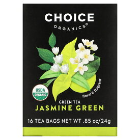 Choice Organic Teas ジャスミン グリーンティー 【 iHerb アイハーブ 公式 】 チョイスオーガニックティー オーガニック ジャスミンティー ティーバッグ 16袋