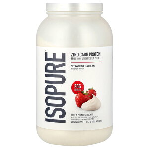 Isopure �[���J�[�{ �v���e�C���p�E�_�[ �y iHerb �A�C�n�[�u ���� �z �A�C�\�s���A �z�G�C �v���e�C�� �A�C�\���[�g �^���p�N�� BCAA �O���^�~�� �Y�������[�� �p�E�_�[ ���� �X�g���x���[ & �N��