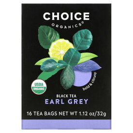 Choice Organic Teas アールグレイ 【 iHerb アイハーブ 公式 】 チョイスオーガニックティー オーガニック 紅茶 ブラックティー ティーバッグ 16袋