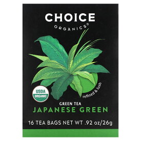 Choice Organic Teas グリーンティー 【 iHerb アイハーブ 公式 】 チョイスオーガニックティー オーガニック ジャパニーズグリーン ティーバッグ 16袋