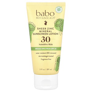 �y15%OFF�N�[�|����5/23 20:00~5/27 01:59�zBabo Botanicals �N���A���� ���Ă��~�� �y iHerb �A�C�n�[�u ���� �z �o�{�{�^�j�J���Y UV�P�A ���q�����p SPF30 ������ 89ml