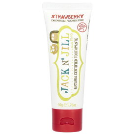 【7,000円以上購入で20%OFFクーポン★9/19 20:00~9/24 01:59】Jack n' Jill ナチュラル 歯磨き粉 【 iHerb アイハーブ 公式 】 ジャックアンドジル フッ素不使用 ストロベリー 50g