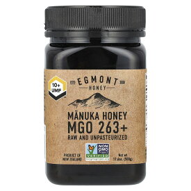 【マラソン期間限定MAX P20倍】Egmont Honey マヌカハニー MGO 263+ 【 iHerb アイハーブ 公式 】 エグモントハニー 生 非加熱 ハチミツ 蜂蜜 500g