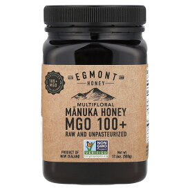 【マラソン期間限定MAX P20倍】Egmont Honey マルチフローラル マヌカハニー MGO 100+ 【 iHerb アイハーブ 公式 】 エグモントハニー 生 非加熱 ハチミツ 蜂蜜 500g