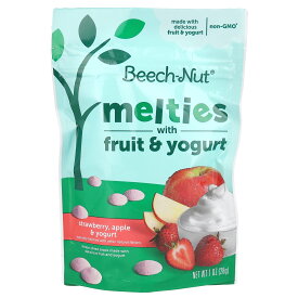 【POINT10倍★4/14 20:00~4/17 09:59】Beech-Nut ヨーグルト メルティーズ 【 iHerb アイハーブ 公式 】 ビーチナット 離乳食 生後8か月以上 ベビーフード おやつ ストロベリー アップル ヨーグルト 28g