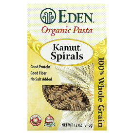 Eden Foods カムット スパイラルズ 【 iHerb アイハーブ 公式 】 エデンフーズ オーガニックパスタ 100％全粒穀物 塩分無添加 340g