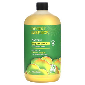 Desert Essence カスティール リキッドソープ 【 iHerb アイハーブ 公式 】 デザートエッセンス ボディウォッシュ フェイスウォッシュ ボディソープ 洗顔料 洗顔剤 ティーツリー ココナッツ オリーブ オイル 946ml