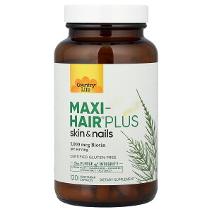 Country Life �}�L�V�w�A �v���X �X�L�� & �l�C���Y �y iHerb �A�C�n�[�u ���� �z �J���g���[���C�t �r�I�`�� �r�^�~��B�Q MSM ���`�I�j�� �c�N�V�G�L�X �V�X�e�C�� �T�v�� �x�W�J�v�Z�� 5,000mcg 120��