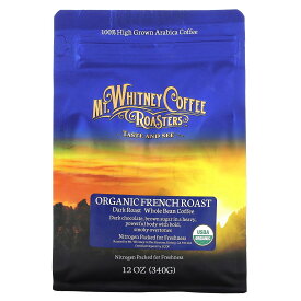 【マラソン期間限定MAX P20倍】Mt. Whitney Coffee Roasters オーガニック フレンチロースト 【 iHerb アイハーブ 公式 】 マウントホイットニーコーヒーロースター ダークロースト コーヒー豆 アラビカコーヒー100% 340g