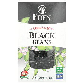 【マラソン期間限定MAX P20倍】Eden Foods オーガニック ブラックビーンズ 【 iHerb アイハーブ 公式 】 エデンフーズ 黒豆 食物繊維 ポリフェノール 454g