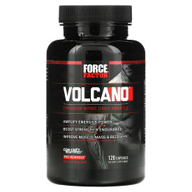 【マラソン期間限定MAX P20倍】Force Factor ボルケーノ 【 iHerb アイハーブ 公式 】 フォースファクター Volcano ビタミンB6 シトルリン アグマピュア ノルバリン クレアチン メチオニン グリシン アミノ酸 一酸化窒素 サプリ カプセル 120粒