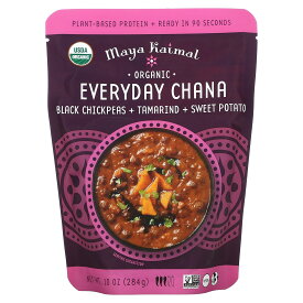 Maya Kaimal エブリデイ チャナ オーガニック 【 iHerb アイハーブ 公式 】 マヤカイマル インスタント 有機 インドカレー カレー インド料理 カラチャナ 黒ひよこ豆 + タマリンド + サツマイモ 284g