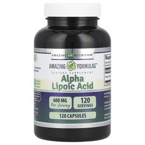 �y15%OFF�N�[�|����7/4 20:00~7/11 01:59�zAmazing Nutrition �A���t�@���|�_ �y iHerb �A�C�n�[�u ���� �z �A���[�W���O �j���[�g���V���� ��-���|�_ �T�v�������g �T�v�� �J�v�Z�� 600mg 120��