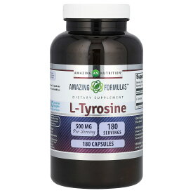 Amazing Nutrition L-チロシン 【 iHerb アイハーブ 公式 】 アメージング ニュートリション チロシン アミノ酸 サプリメント サプリ カプセル 500mg 180粒