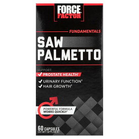 Force Factor ノコギリヤシ 【 iHerb アイハーブ 公式 】 フォースファクター ソーパルメット ソウパルメット セレン バイオペリン 黒コショウ ファンダメンタルズ サプリメント サプリ カプセル 60粒