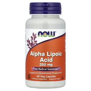 �y15%OFF�N�[�|����7/4 20:00~7/11 01:59�zNOW Foods �A���t�@���|�_ �y iHerb �A�C�n�[�u ���� �z �i�E�t�[�Y ��-���|�_ ALA �T�v�������g �T�v�� �A�����J�v�Z�� �x�W�J�v�Z�� 250mg 60��