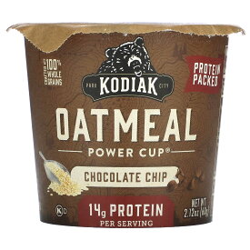 【マラソン期間限定MAX P20倍】コディアック オートミール 【 iHerb アイハーブ 公式 】 Kodiak Cakes パワーカップ インスタント オーツ麦 オート麦 オーツ 燕麦 えんばく からす麦 全粒粉 タンパク質 プロテイン チョコレートチップ 60g