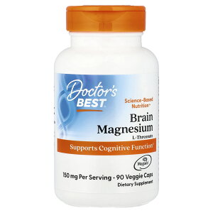 Doctor's Best �u���C���}�O�l�V�E�� �y iHerb �A�C�n�[�u ���� �z �h�N�^�[�Y�x�X�g �}�O�l�V�E�� �}�O�e�C�� Magtein �~�l���� �T�v�������g �T�v�� �x�W�J�v�Z�� 50mg 90��