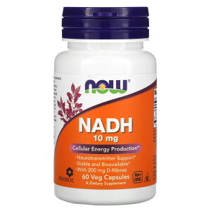 �yPOINT20�{��12/15 0:00�`1/5 23:59�zNOW Foods NADH �y iHerb �A�C�n�[�u ���� �z �i�E�t�[�Y �j�R�`���A�~�h�A�f�j���W�k�N���I�`�h D���{�[�X �T�v�������g �T�v�� �A�����J�v�Z�� �x�W�J�v�Z�� 10mg 60
