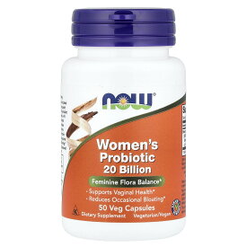 【15%OFFクーポン★4/14 20:00~4/20 23:59】NOW Foods プロバイオティクス 女性向け 200億 【 iHerb アイハーブ 公式 】 ナウフーズ サプリメント サプリ プロバイオティック 乳酸菌 ビフィズス菌 植物性 ベジタリアン 植物性カプセル ベジカプセル 50粒