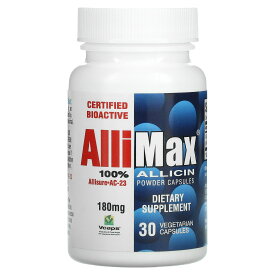 Allimax アリシン 【 iHerb アイハーブ 公式 】 アリマックス 100% アリシン エキス Allisure アリシュア AC-23 ニンニク ガーリック サプリメント サプリ パウダーカプセル ベジカプセル 180mg 30粒