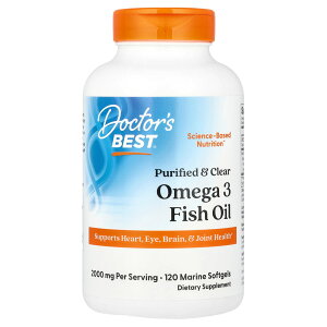 �y15%OFF�N�[�|����4/4 00:00~4/10 01:59�zDoctor's Best �I���K3 �t�B�b�V���I�C�� �y iHerb �A�C�n�[�u ���� �z �h�N�^�[�Y�x�X�g �I���K3���b�_ DHA EPA �S�[���f���I���K �T�v�������g �T�v�� �}�����\�t