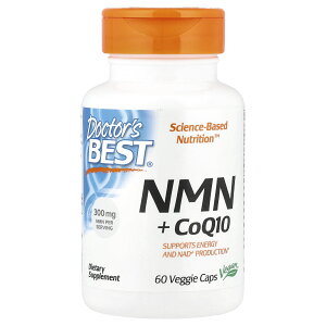 【POINT20倍★10/30 0:00〜23:59限定】Doctor's Best NMN + コエンザイムQ10 【 iHerb アイハーブ 公式 】 ドクターズベスト エヌエムエヌ ニコチンアミドモノヌクレオチド CoQ10 ユビキノン サプリメント サ