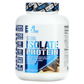 EVLution Nutrition 100% アイソレート プロテイン 【 iHerb アイハーブ 公式 】 エボリューションニュートリション ホエイ タンパク質 グルタミン BCAA パウダー 粉末 チョコレートピーナッツバター 2.268kg