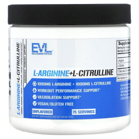 EVLution Nutrition L-アルギニン + L-シトルリン 【 iHerb アイハーブ 公式 】 エボリューションニュートリション アルギニン シトルリン アミノ酸 一酸化窒素 サプリメント サプリ パウダー 粉末 プレーン 150g