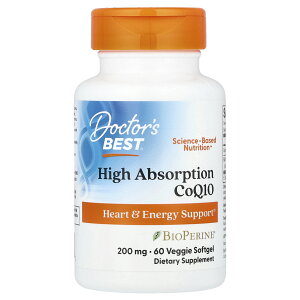 Doctor's Best RGUCQ10 z y iHerb ACn[u  z hN^[YxXg Tvg Tv CoQ10 rLm BioPerine oCIy NHi h{⏕Hi A\tgWF 200mg 60