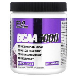 EVLution Nutrition BCAA 5000 �y iHerb �A�C�n�[�u ���� �z �G�{�����[�V�����j���[�g���V���� ���򍽃A�~�m�_ �A�~�m�_ ���C�V�� �o���� �C�\���C�V�� �T�v�� �p�E�_�[ ���� �t�����A�X �O���[�v�� 5,