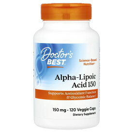【POINT5倍★2/13 12:00〜3/1 23:59】Doctor's Best アルファリポ酸 150 【 iHerb アイハーブ 公式 】 ドクターズベスト α-リポ酸 αリポ酸 ALA アルファ リポイックアシッド サプリメント サプリ ベジカプセル 150mg 120粒