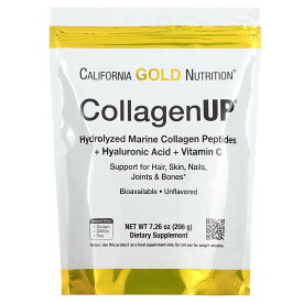 California Gold Nutrition コラーゲンアップ 【 iHerb アイハーブ 公式 】 カリフォルニア ゴールド ニュートリション 海洋性 加水分解 コラーゲン パウダー コラーゲンペプチド サプリメント 無香料 粉末 206g