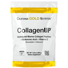 【POINT20倍★8/15 0:00〜8/18 23:59】California Gold Nutrition コラーゲンアップ 【 iHerb アイハーブ 公式 】 カリフォルニア ゴールド ニュートリション 海洋性 加水分解 コラーゲン パウダー コラーゲンペプチド サプリメント 無香料 粉末 206g