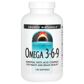 Source Naturals オメガ 3-6-9 【 iHerb アイハーブ 公式 】 ソースナチュラルズ DHA EPA オメガ3 オメガ6 オメガ9 ボラージオイル ルリジサ種子油 亜麻仁油 サプリ サプリメント ソフトジェル 120粒