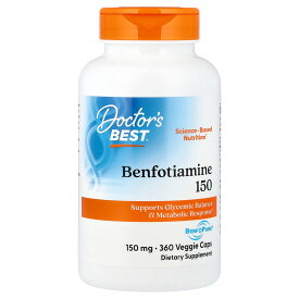 Doctor's Best ベンフォチアミン 150 【 iHerb アイハーブ 公式 】 ドクターズベスト ベンフォピュア 脂溶性型 チアミン ビタミンB1 ロイシン サプリメント サプリ ベジカプセル 150mg 360粒