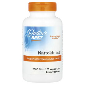 Doctor's Best ナットウキナーゼ 【 iHerb アイハーブ 公式 】 ドクターズベスト ナットウ 納豆 大豆 酵素 サプリメント サプリ ベジカプセル 2,000FU 270粒