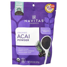 【POINT20倍★7/18 0:00〜7/26 1:59】Navitas Organics アサイー パウダー オーガニック 【 iHerb アイハーブ 公式 】 ナビタスオーガニックス 有機 アサイベリー スーパーフード 植物性 オメガ アントシアニン フリーズドライ 粉末 227g