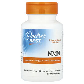 【20%OFFクーポン★3/4 20:00~3/11 01:59】Doctor's Best NMN 【 iHerb アイハーブ 公式 】 ドクターズベスト エヌエムエヌ ニコチンアミドモノヌクレオチド サプリメント サプリ 遅延放出型 カプセル 400mg 60粒
