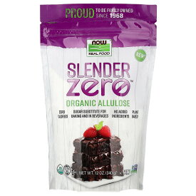 【15%OFFクーポン★8/4 20:00~8/11 01:59】NOW Foods スレンダーゼロ アルロース オーガニック 【 iHerb アイハーブ 公式 】 ナウフーズ リアルフード 有機 甘味料 希少糖 スイートナー トウモロコシ 由来 植物由来 ゼロカロリー パウダー 粉末 340g