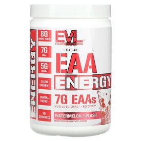 【POINT20倍★11/4 20:00〜11/11 1:59】EVLution Nutrition EAA エネルギー 【 iHerb アイハーブ 公式 】 エボリューションニュートリション アミノ酸 必須アミノ酸 BCAA 分岐鎖アミノ酸 サプリ パウダー 粉末 ウォーターメロンスプラッシュ味 315g