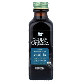【POINT20倍★8/4 20:00〜8/11 1:59】Simply Organic マダガスカル バニラ オーガニック 【 iHerb アイハーブ 公式 】 シンプルオーガニック 有機 バニラエッセンス バニラビーンズ バニラフレーバー バニラエキス アルコールフリー 59ml