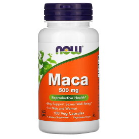 【POINT10倍★6/4 20:00~6/11 01:59】NOW Foods マカ 【 iHerb アイハーブ 公式 】 ナウフーズ マカ根 マカルート ハーブ サプリメント サプリ ベジカプセル 500mg 100粒