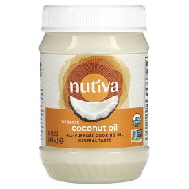 【POINT10倍★6/4 20:00~6/11 01:59】Nutiva ココナッツオイル オーガニック 【 iHerb アイハーブ 公式 】 ヌティバ 有機 精製 ココナッツ ヤシ 椰子 オイル 油 調理オイル 444ml