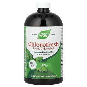Nature's Way �N�����t���b�V�� �y iHerb �A�C�n�[�u ���� �z �l�C�`���[�Y�E�F�C �N�����t�B�� �� �N�����t�B���� �A������ Chlorofresh �T�v�������g �T�v�� ���L�b�h �t�� 132mg �~���g 480ml