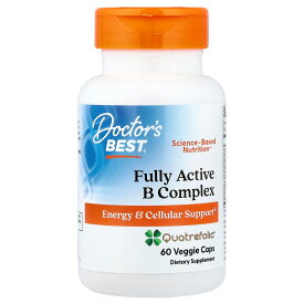 Doctor's Best 活性型 Bコンプレックス 【 iHerb アイハーブ 公式 】 ドクターズベスト フルアクティブ ビタミンB群 ビタミンB ビタミン B ビタミン類 ビタミンサプリ クアトレフォリック サプリ ベジカプセル 60粒